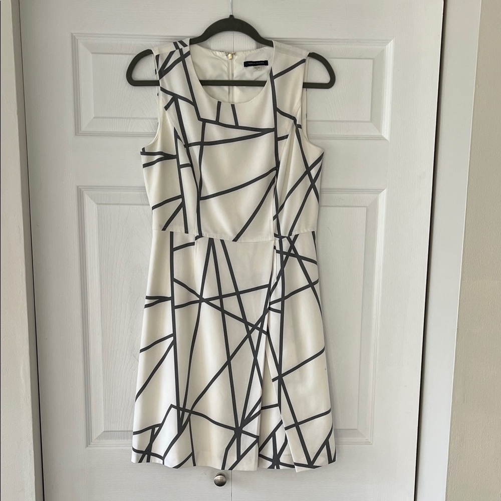 Tommy Hilfiger Black and White Geometric Mini Dress